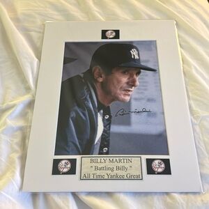 New York Yankees billy Martin autograph photo​